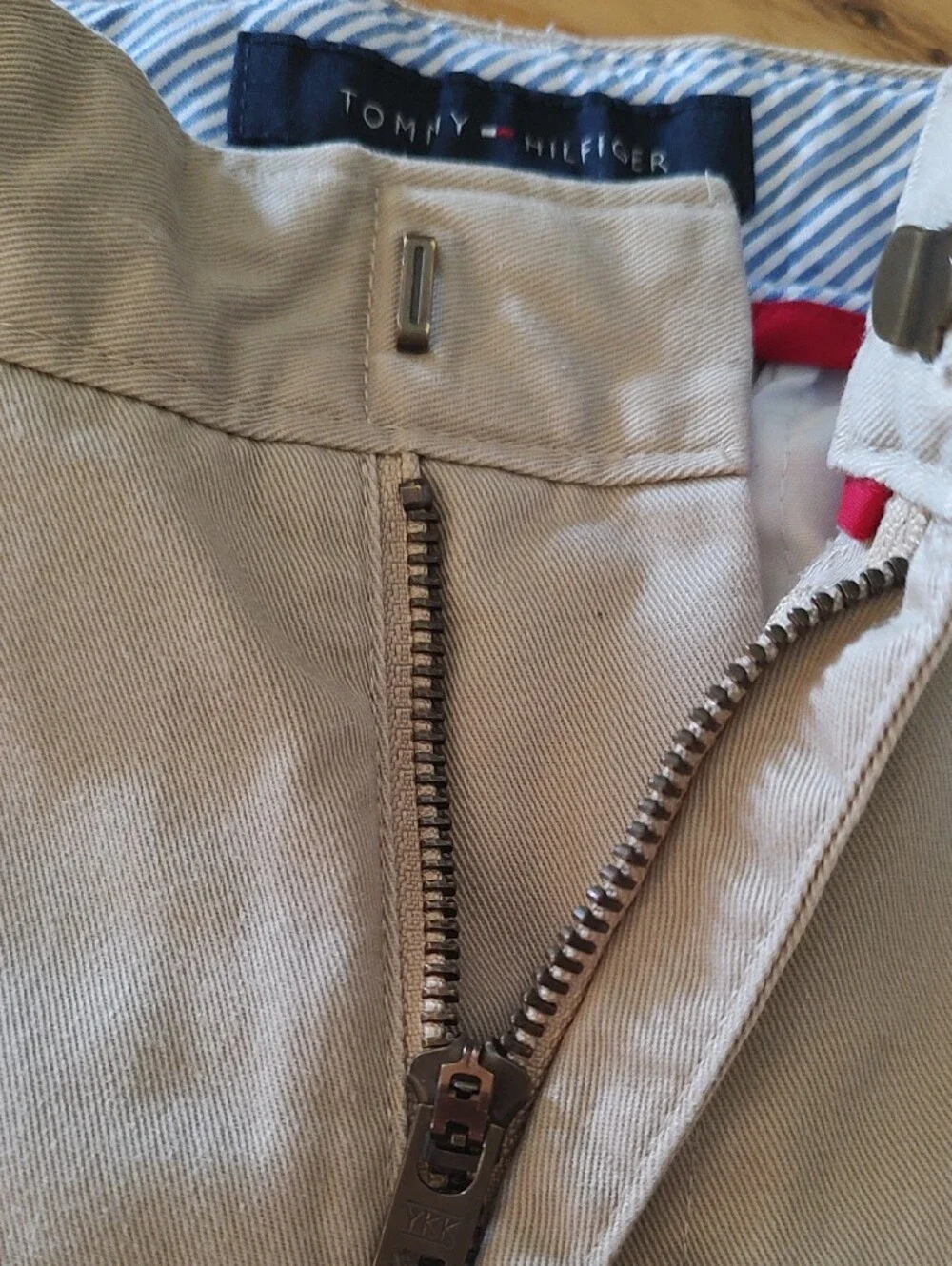 Tommy Hilfiger Boys School Uniform Light Tan Flat-Front  Shorts Size 12